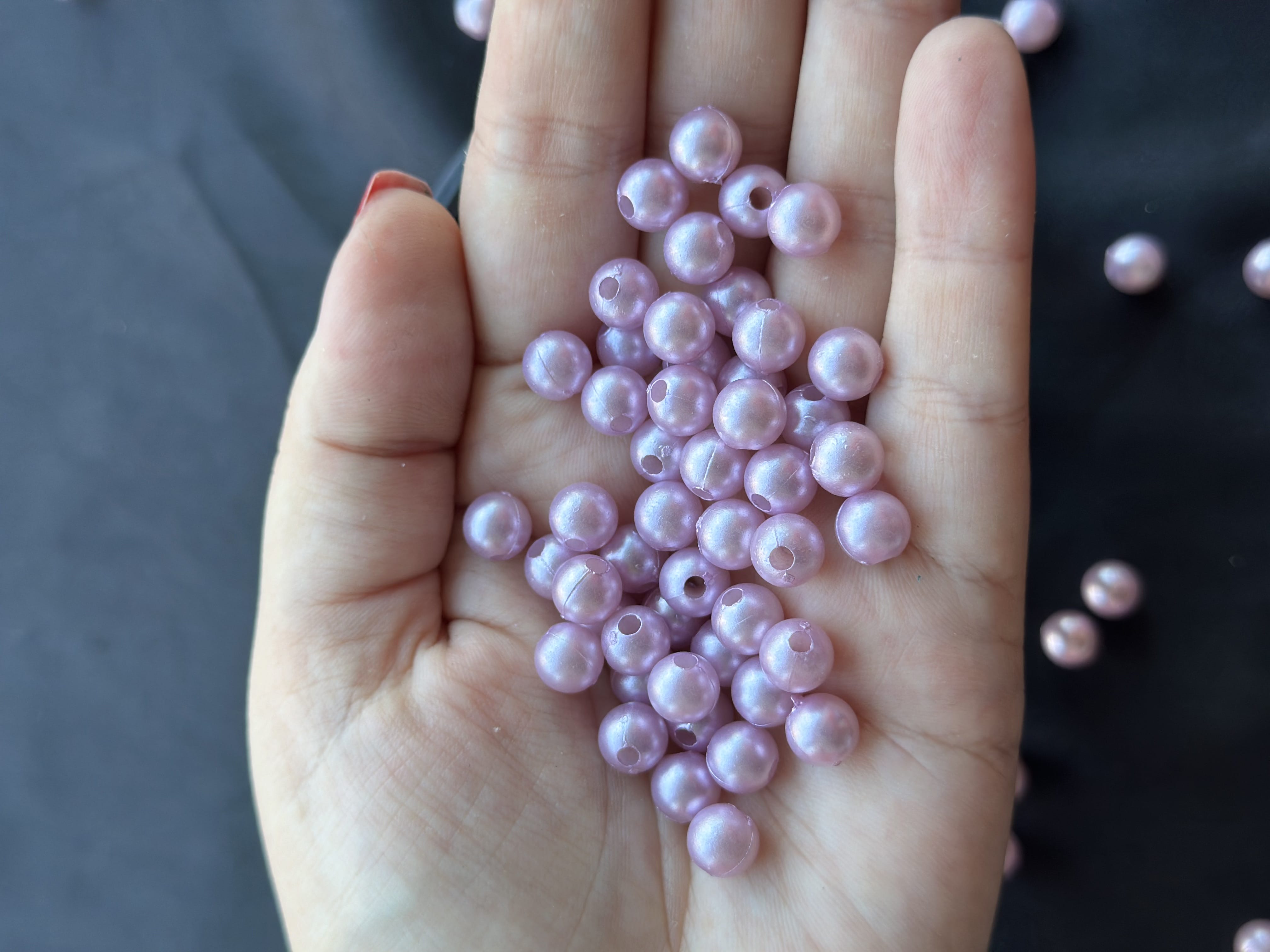 Açık Mor inci Boncuk